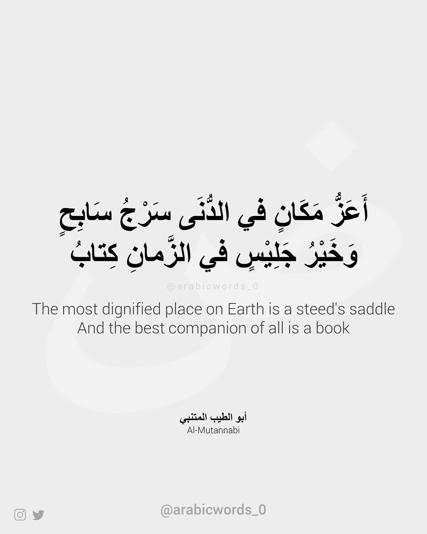 The most dignified place on Earth is a steed’s saddle And the best companion of all is a book