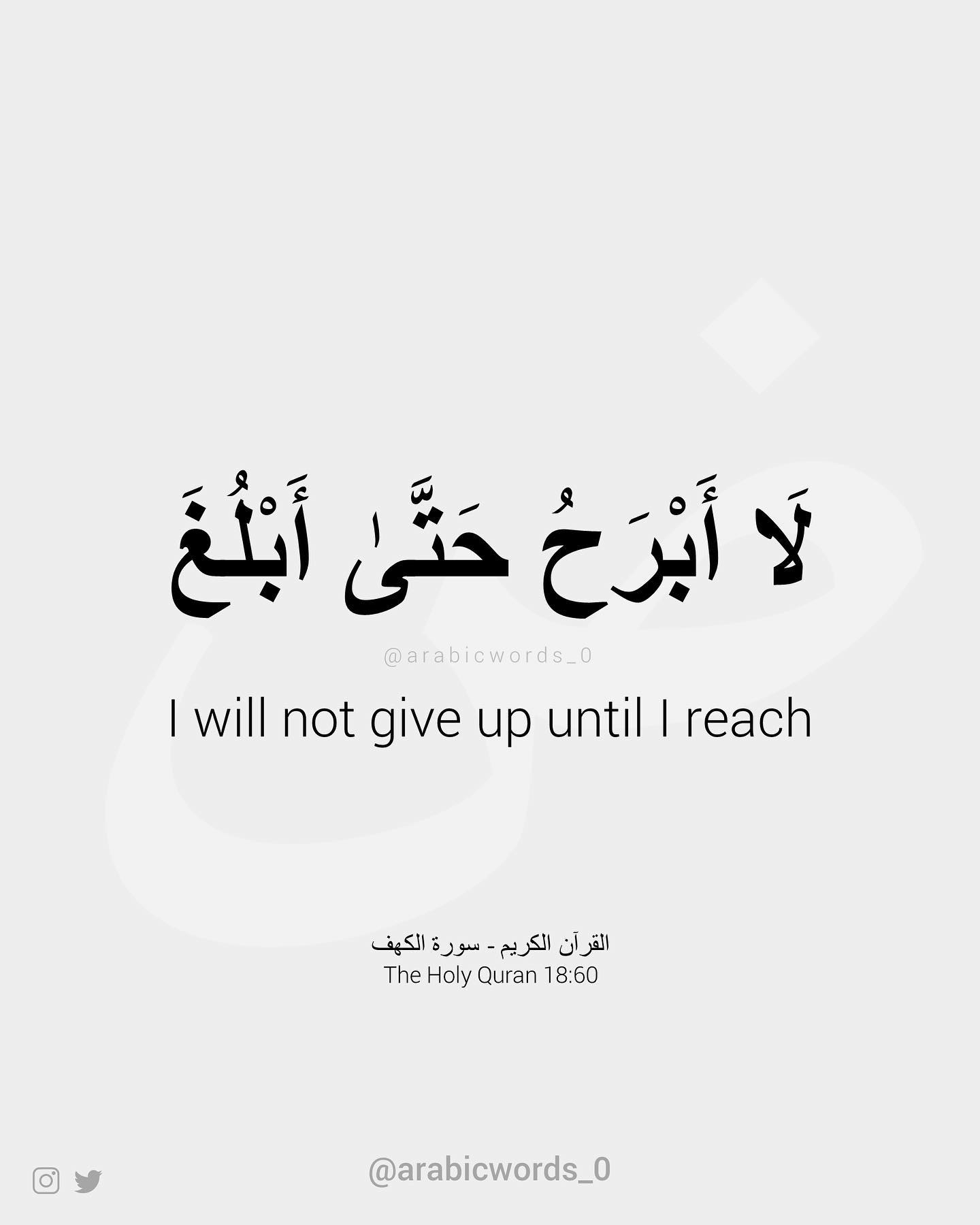 I will not give up until I reach