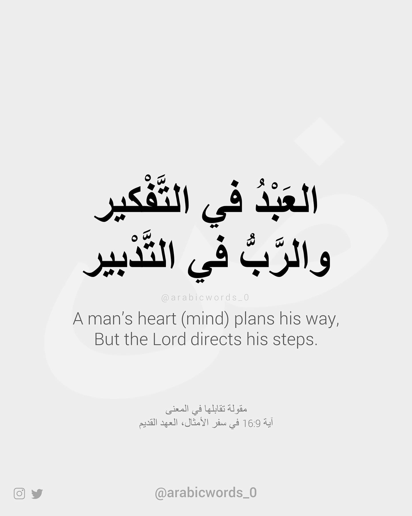 A man’s heart (mind) plans his way,  But the Lord directs his steps.
