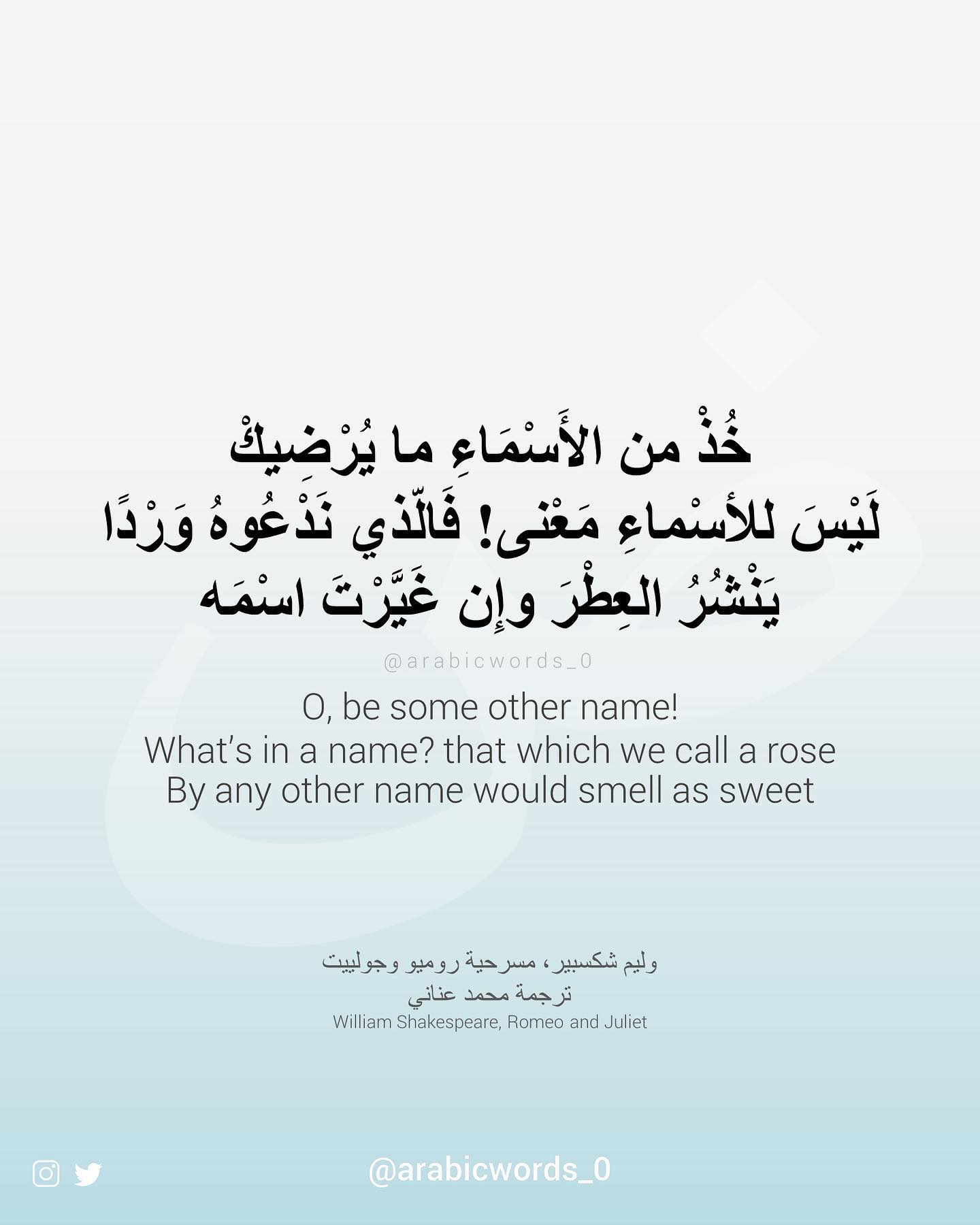 O, be some other name! What’s in a name? that which we call a rose By any other name would smell as sweet