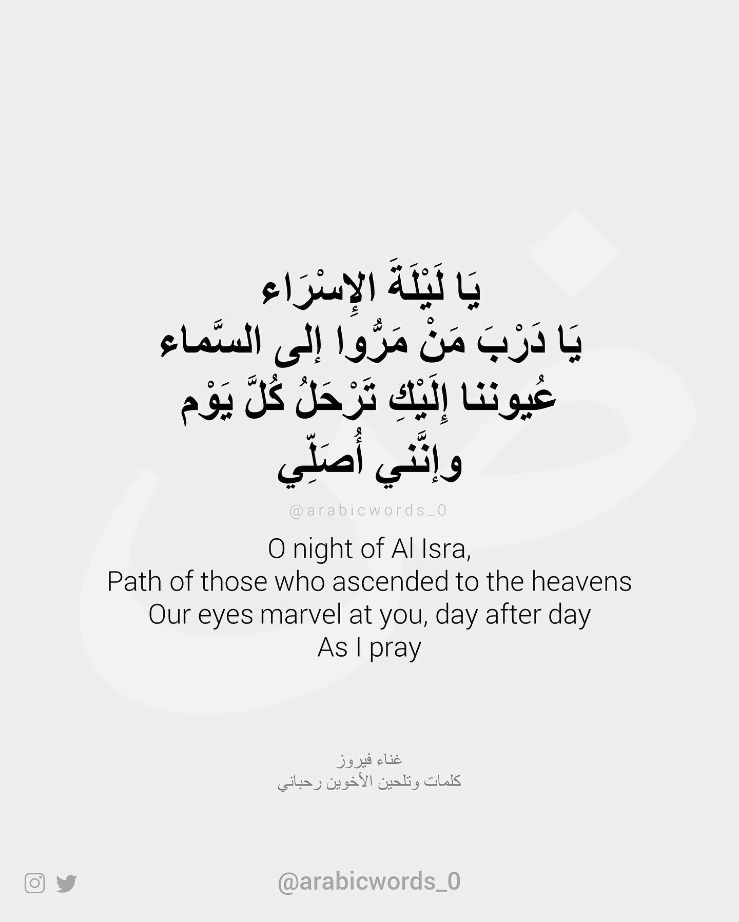 O night of Al Isra, Path of those who ascended to the heavens
