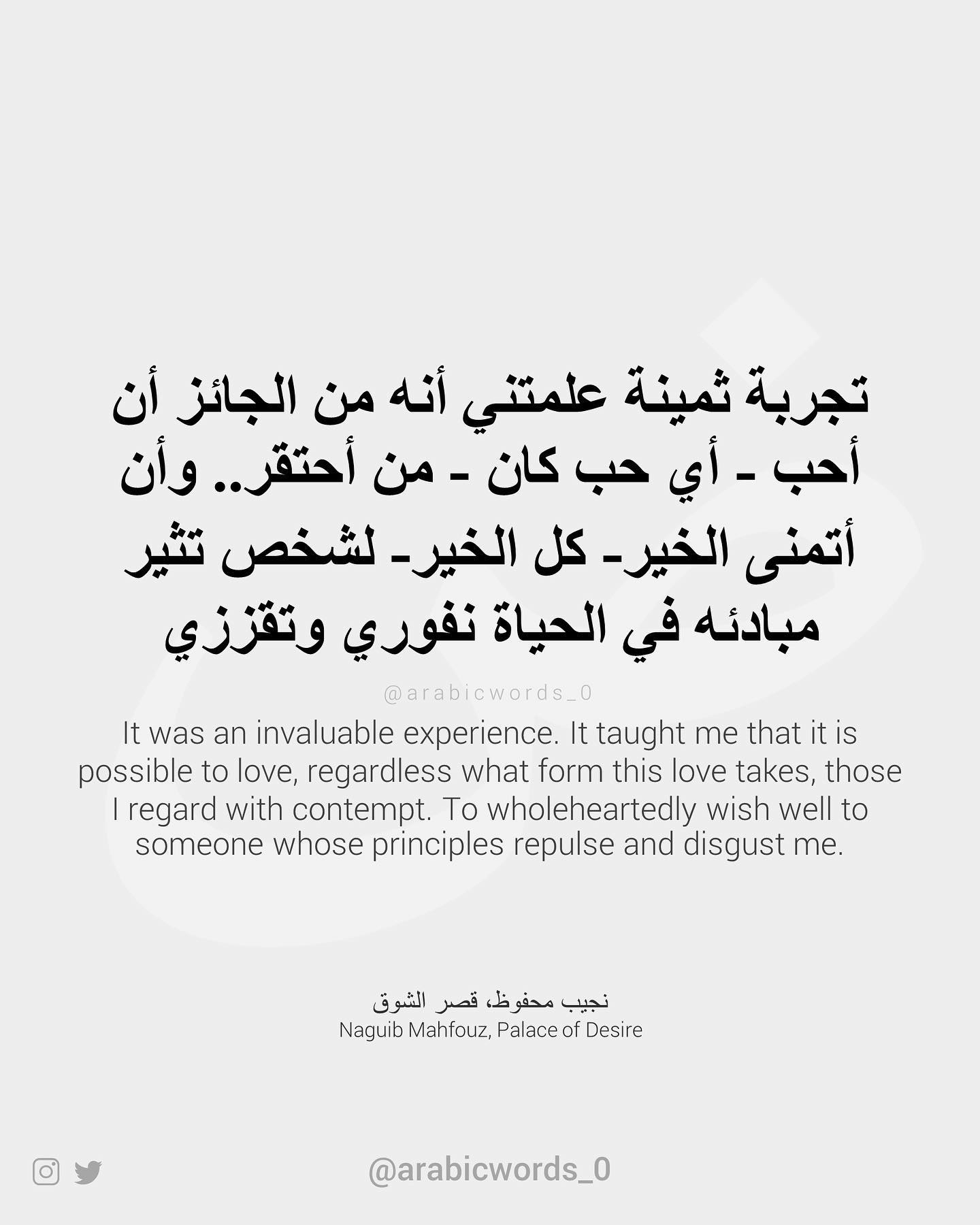 It was an invaluable experience. It taught me that it is possible to love, regardless what form this love takes, those I regard with contempt. To wholeheartedly wish well to someone whose principles repulse and disgust me.