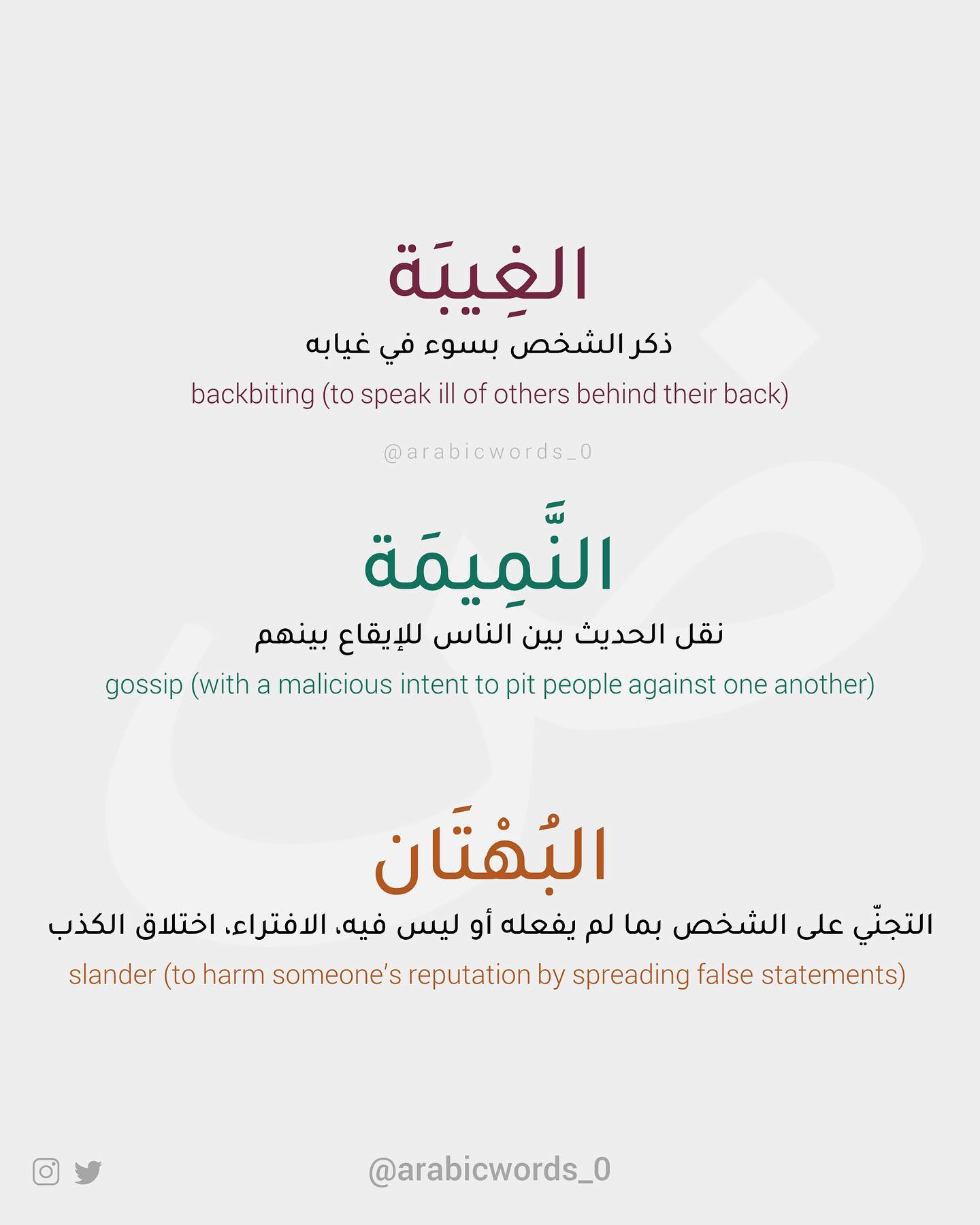 backbiting vs gossip vs slander