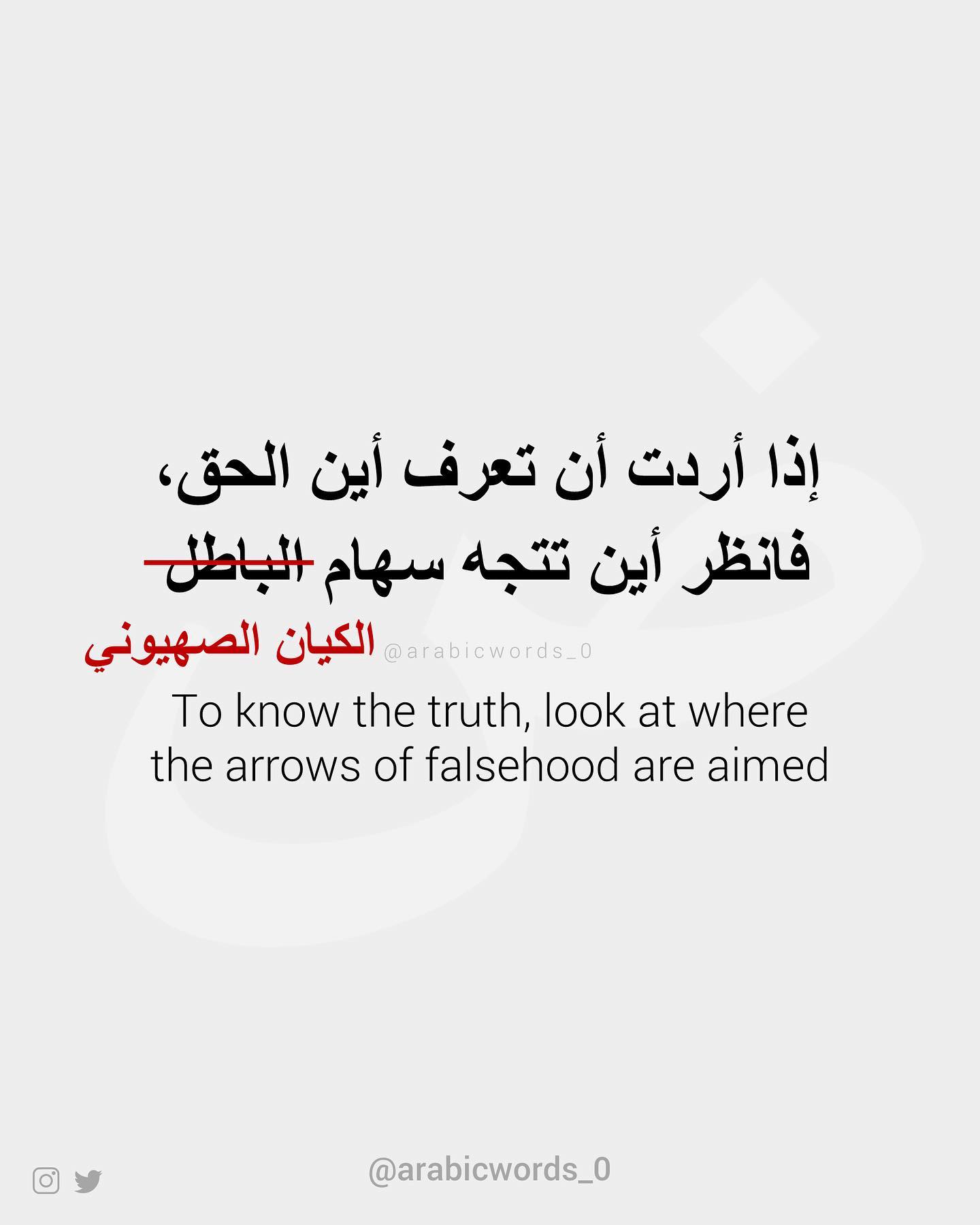 To know the truth, look at where the arrows of falsehood are aimed