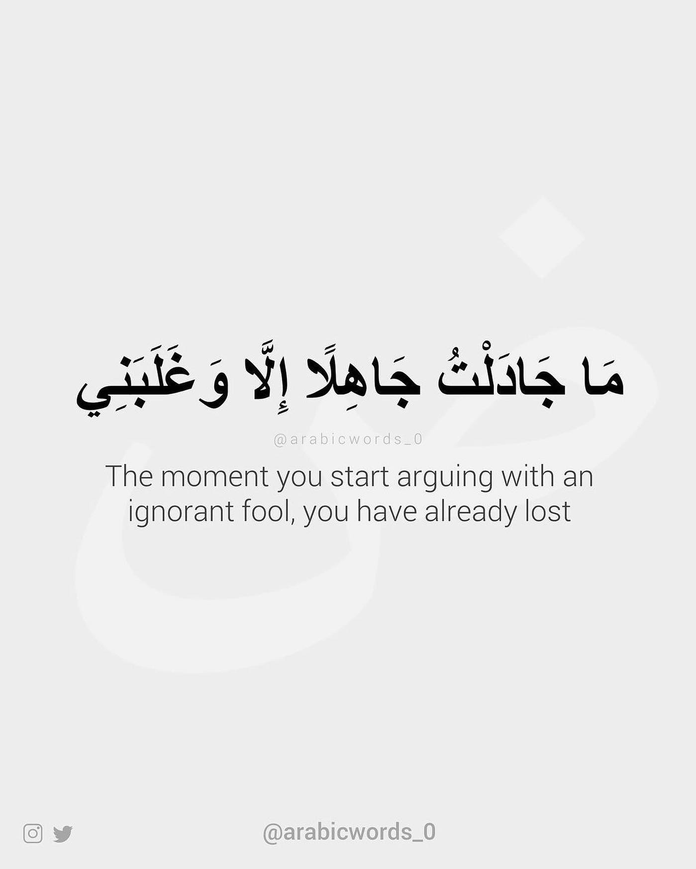 The moment you start arguing with an ignorant fool, you have already lost