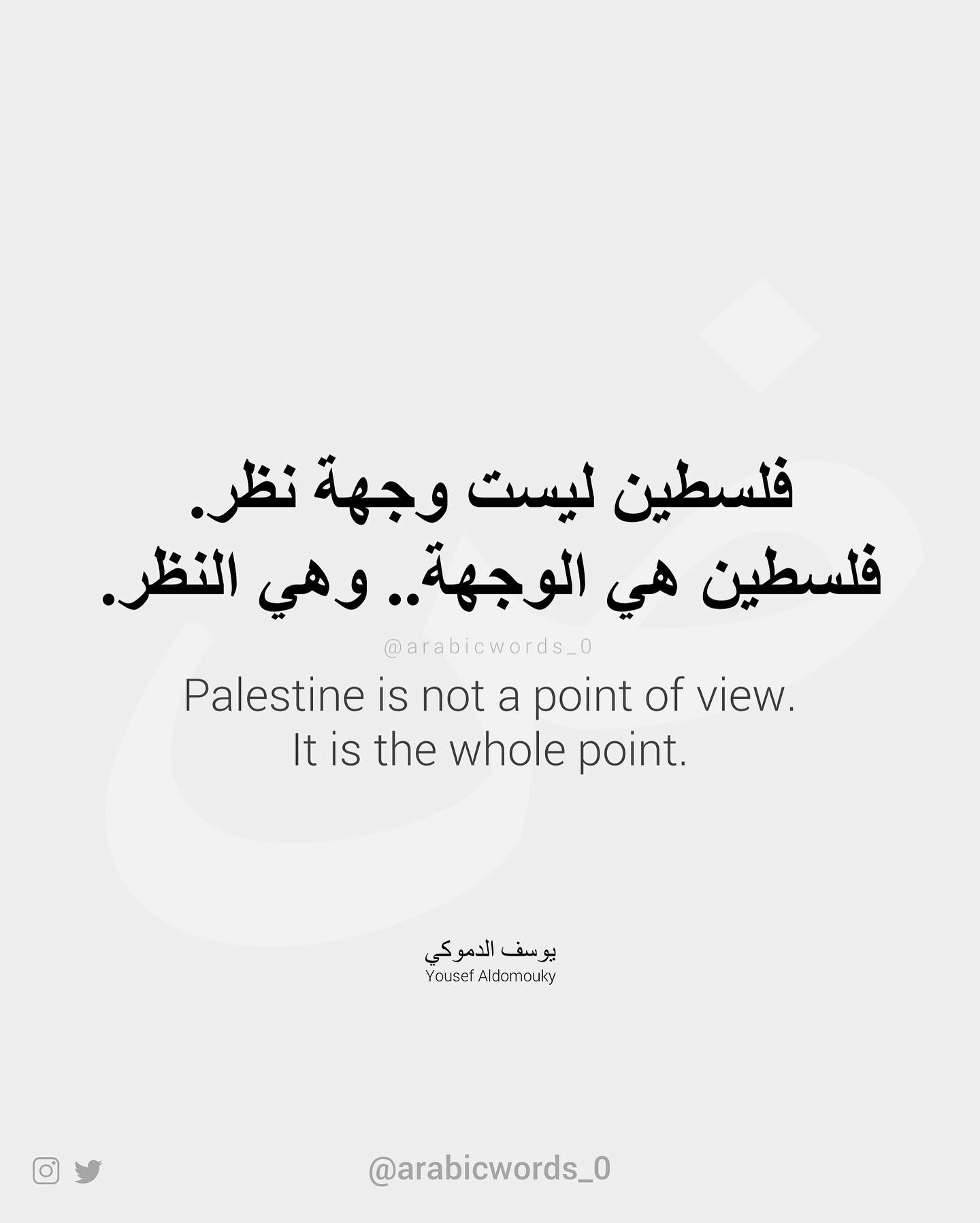 Palestine is not a point of view. It is the whole point.