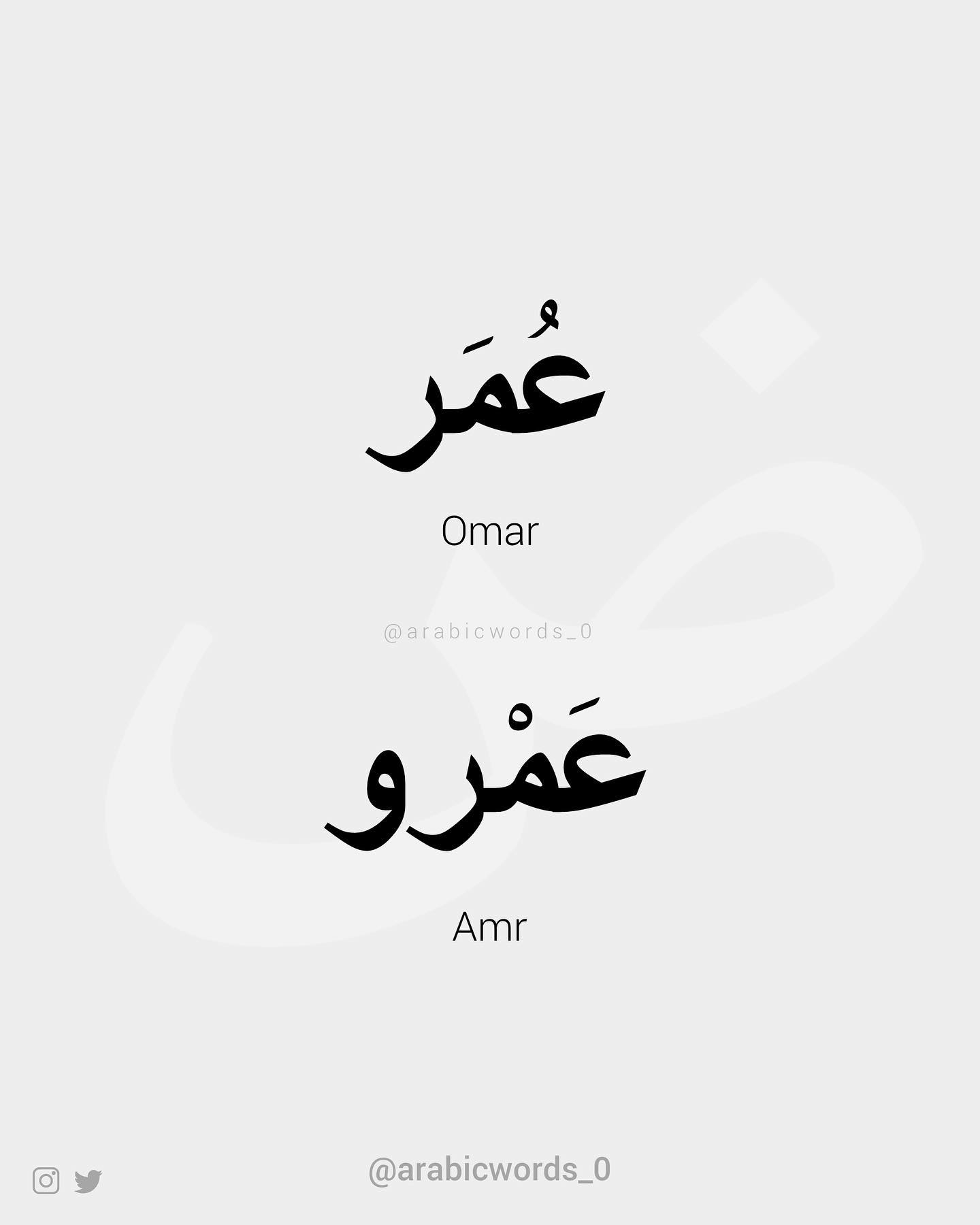 Omar vs Amr