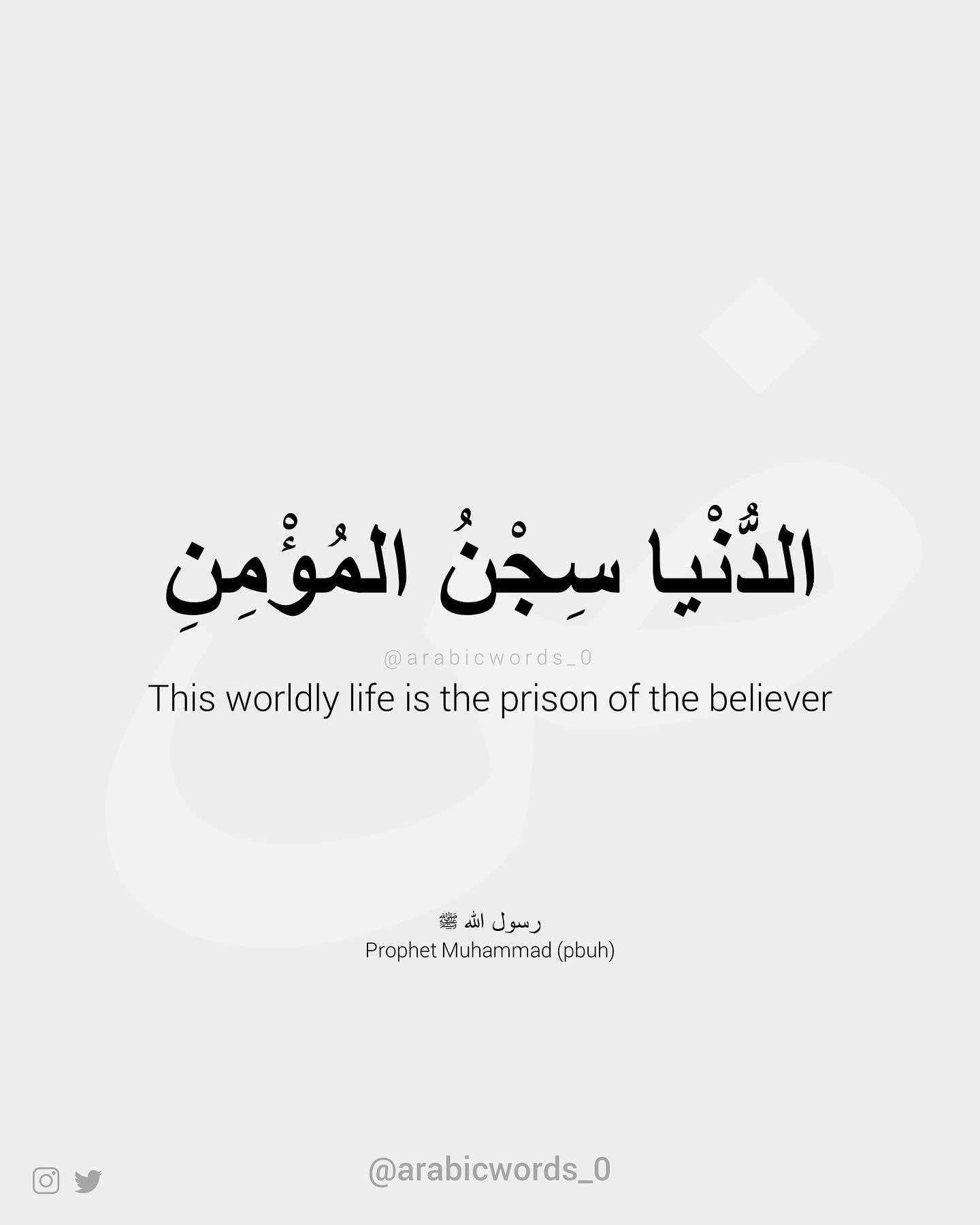This worldly life is the prison of the believer