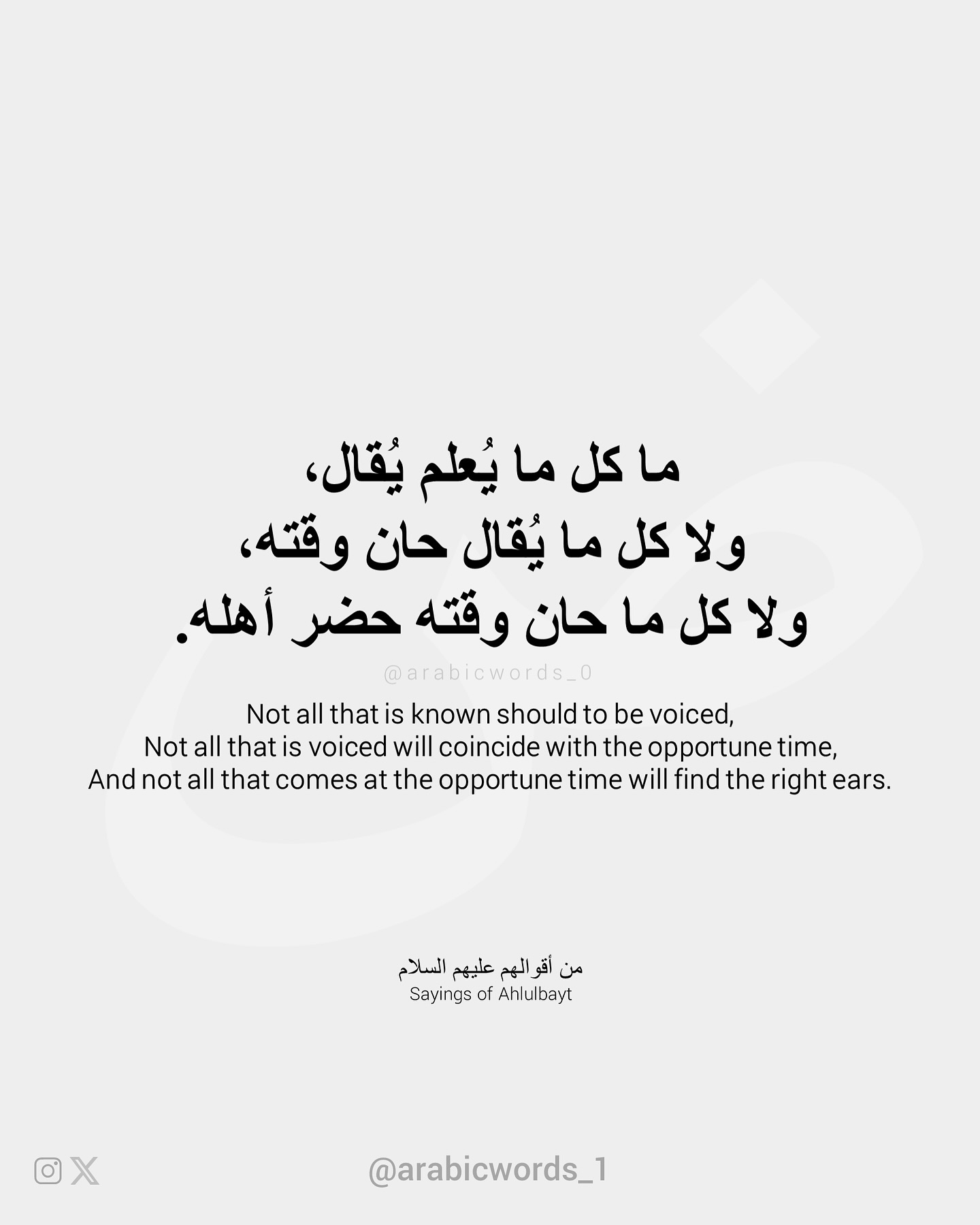 Not all that is known should be voiced