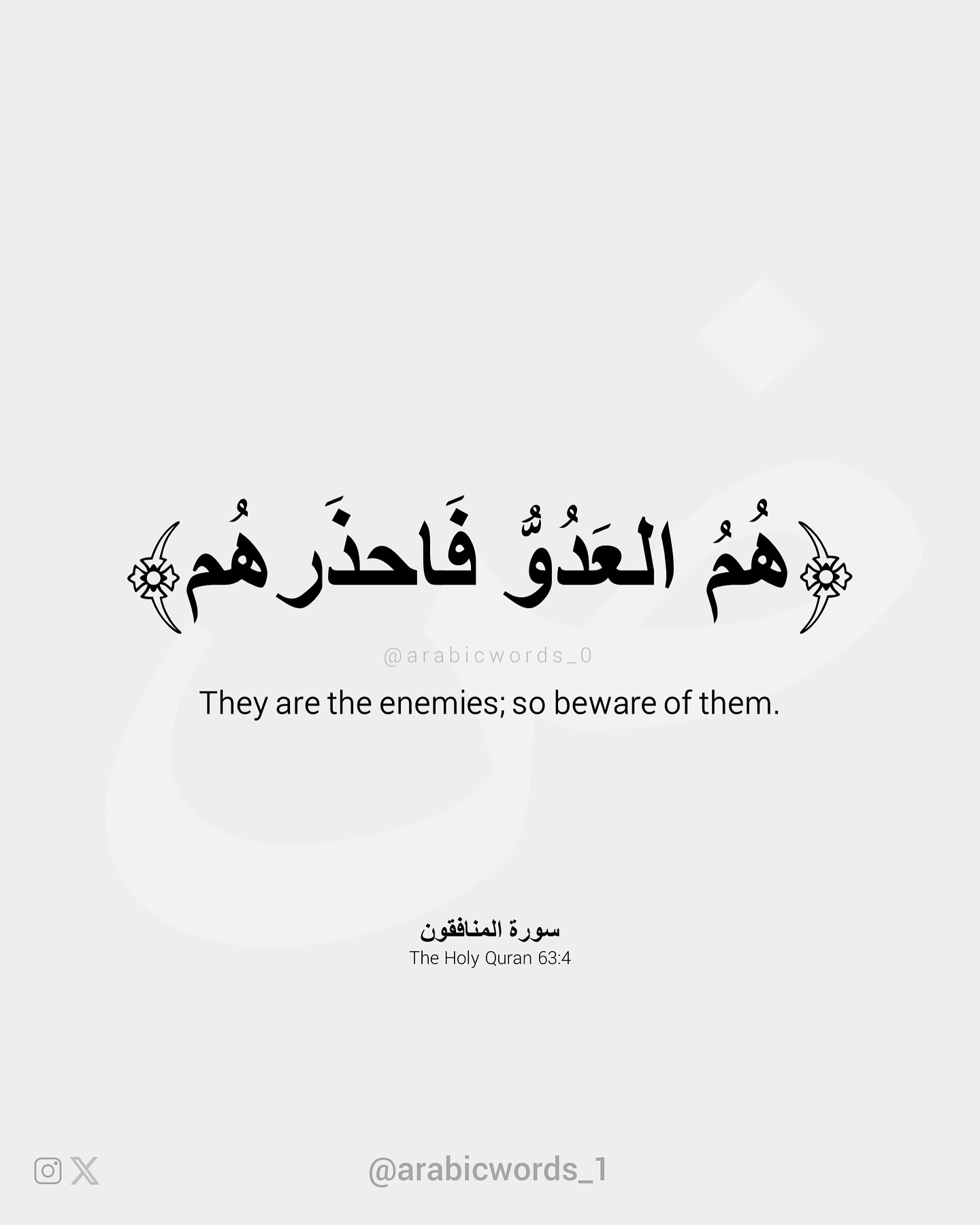 They are the enemies; so beware of them.