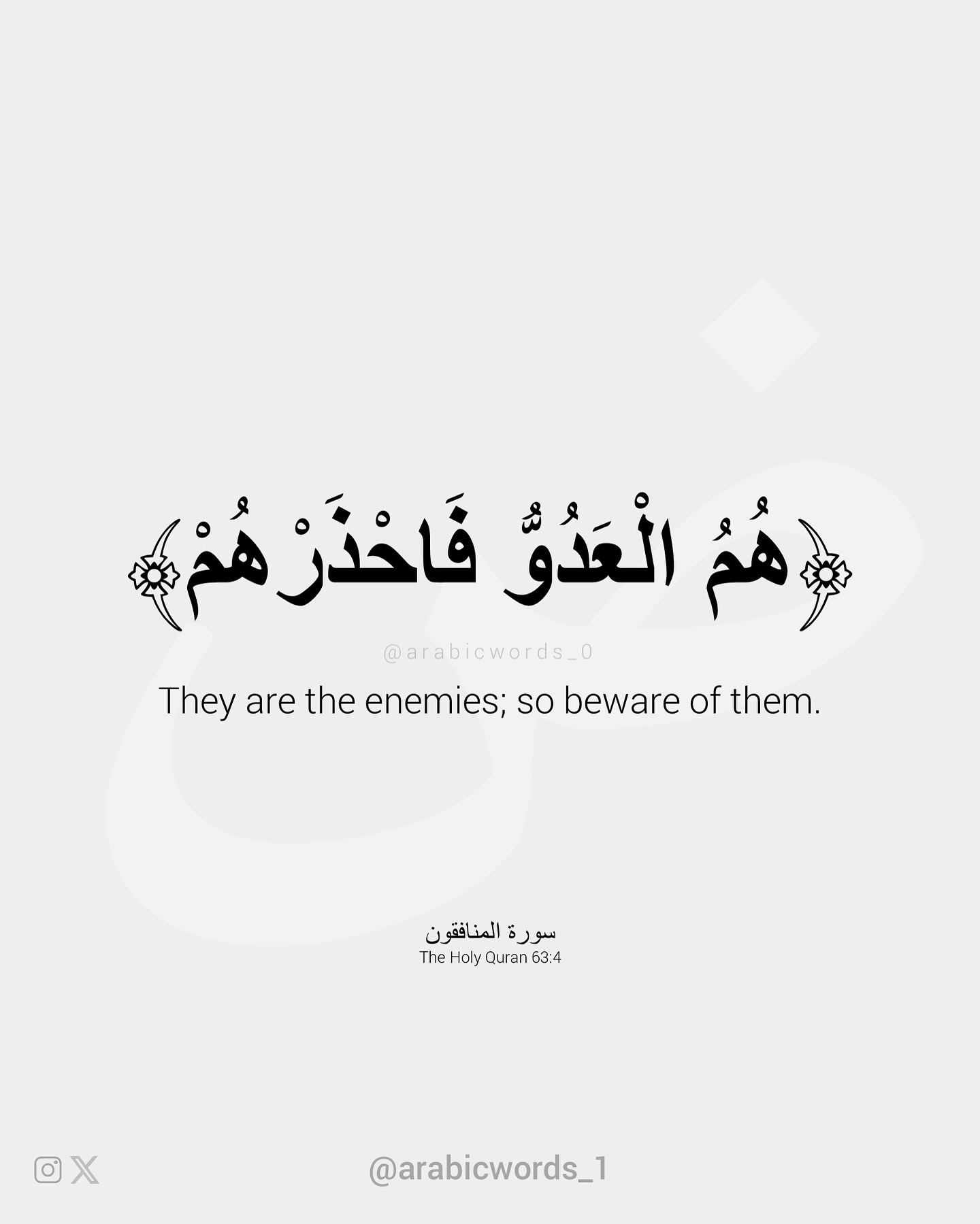 They are the enemies; so beware of them.