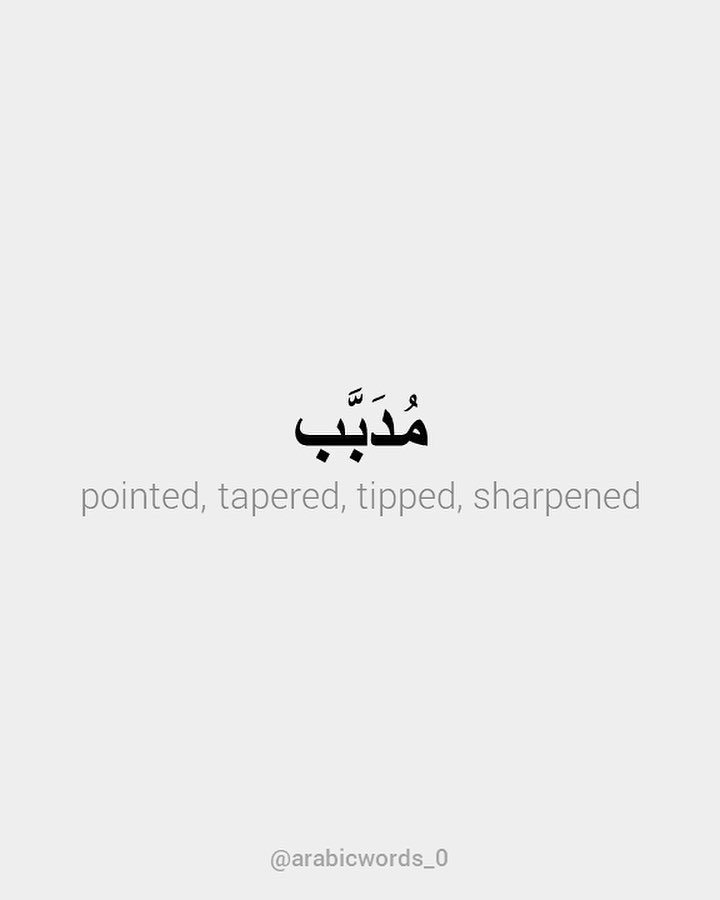 pointed, tapered, tipped, sharpened