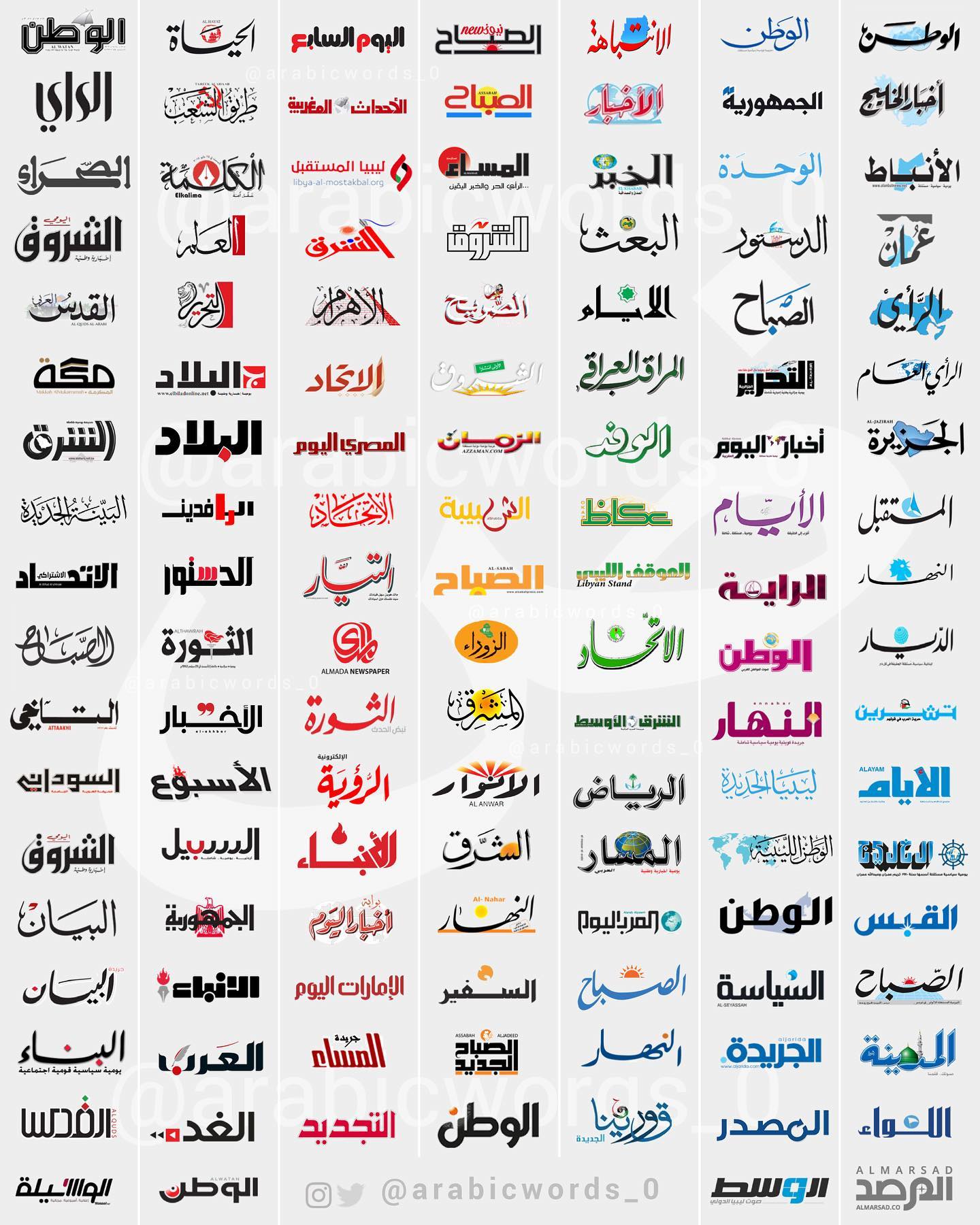 ِArabic newspapers logos