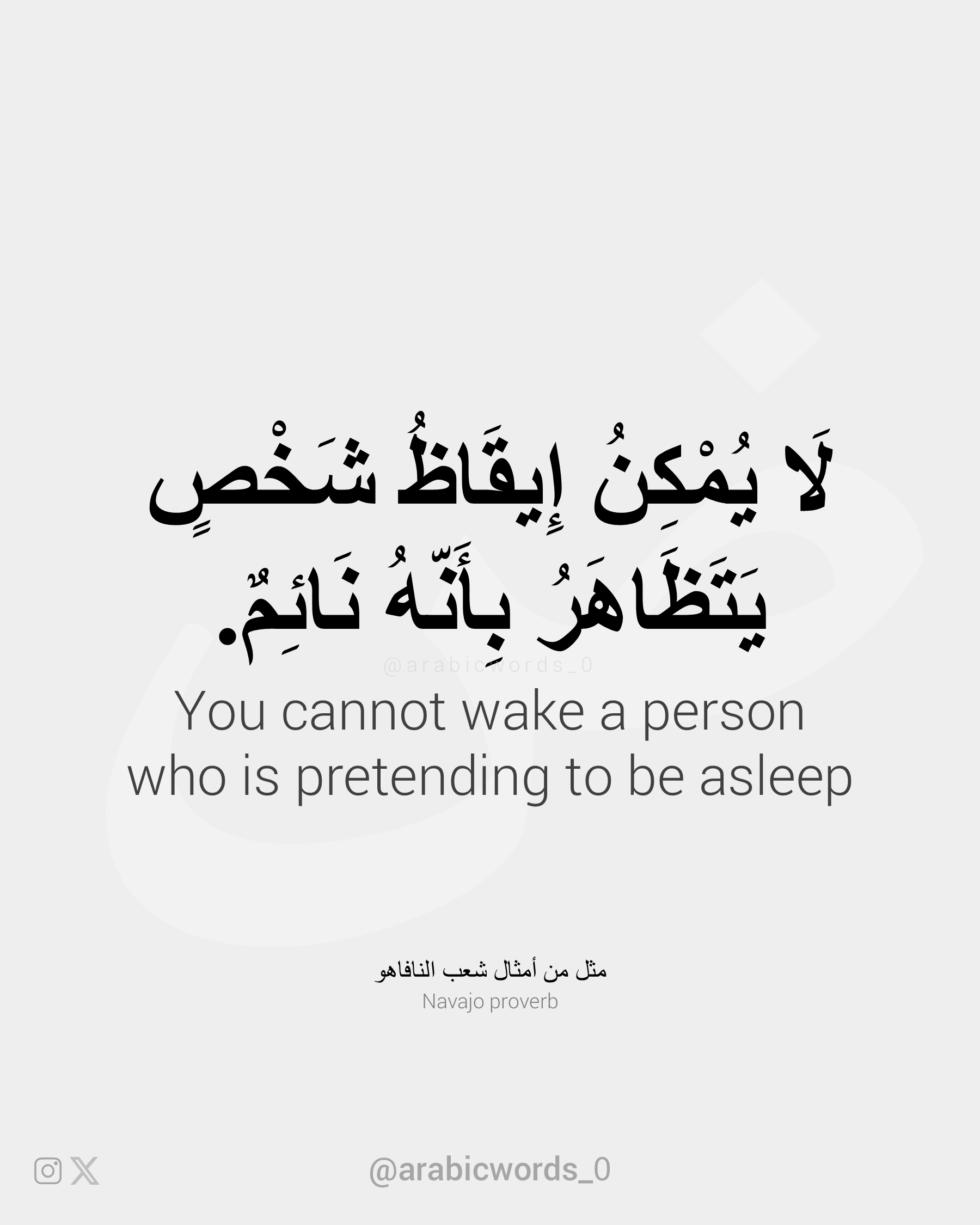 You cannot wake a person who is pretending to be asleep