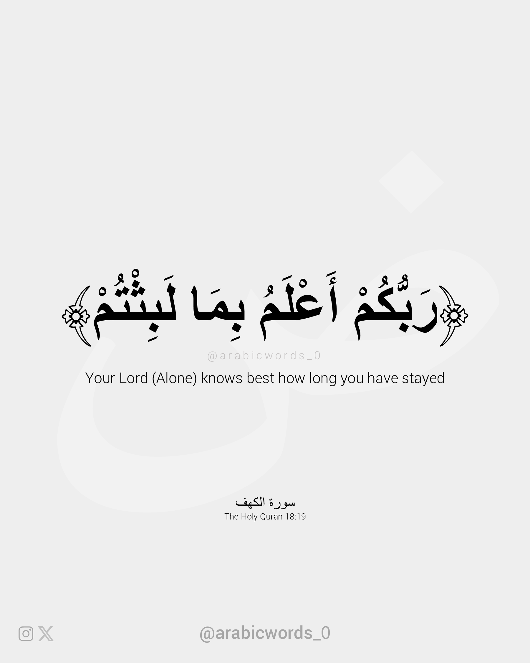 Your Lord (Alone) knows best how long you have stayed